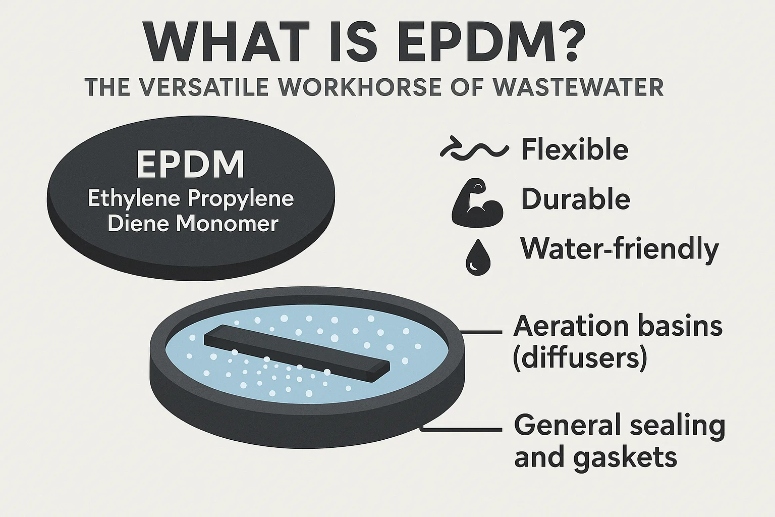 Màng EPDM so với PTFE: Hướng dẫn toàn diện về xử lý nước thải