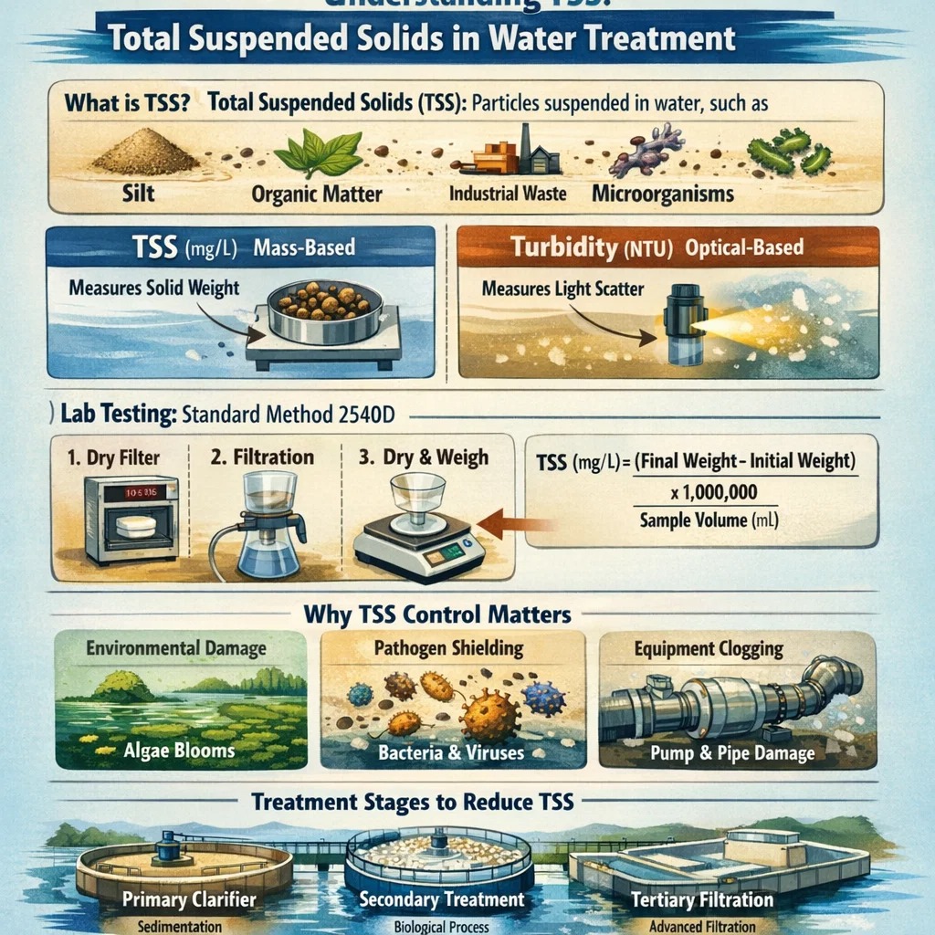 Hiểu TSS trong nước thải: Từ phân tích trong phòng thí nghiệm đến tác động môi trường